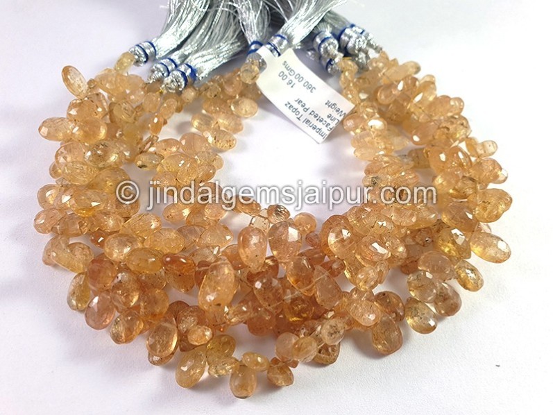 Imperial Topaz Faceted Pear Shape Beads