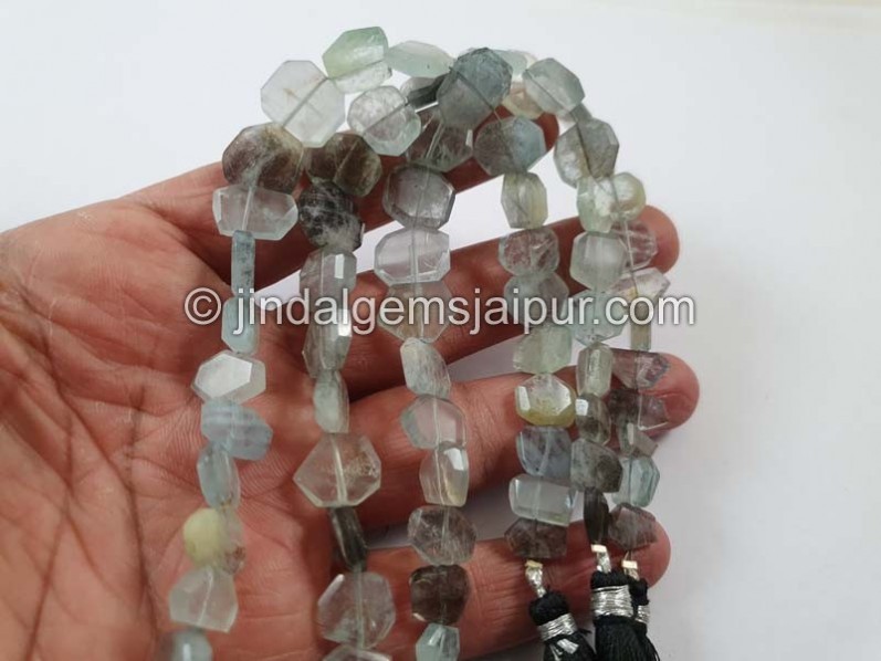 Moss Aquamarine Table Cut Beads