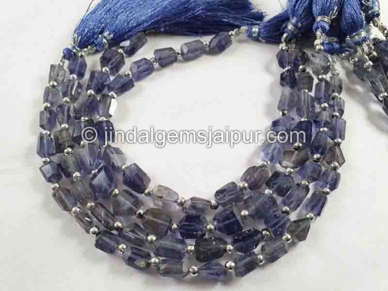 Iolite Faceted Nugget Beads