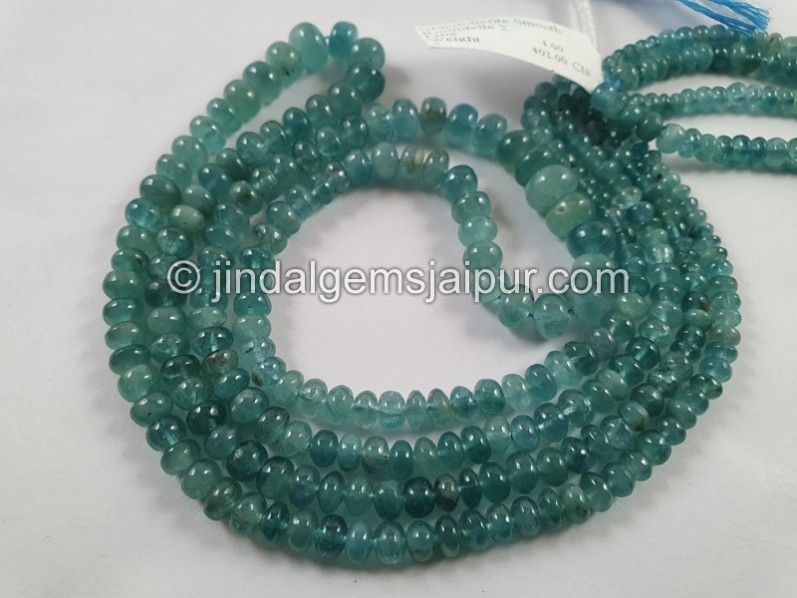 Blue Grandidierite Smooth Roundelle Beads