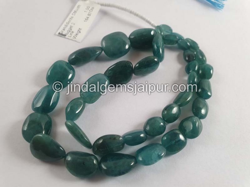 Grandidierite Smooth Nugget Beads