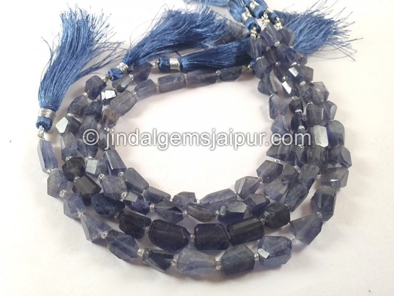 Iolite Faceted Nugget Beads