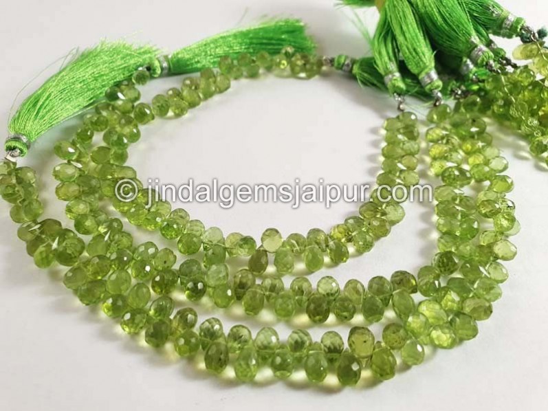 Peridot Faceted Drops Shape Beads