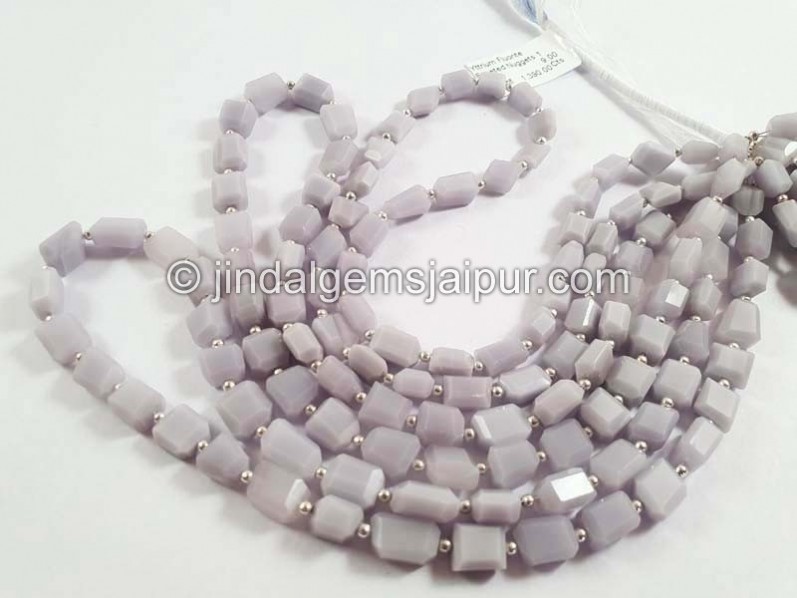 Yttrium Fluorite Faceted Nuggets Beads