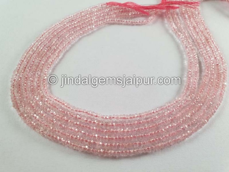 Morganite Faceted Roundelle Beads