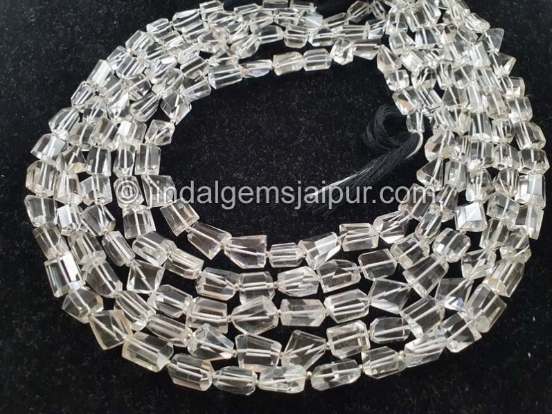 Crystal Quartz Faceted Nugget Beads