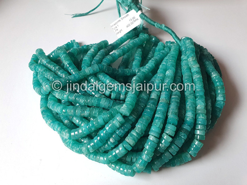 Amazonite Smooth Tyre Shape Beads