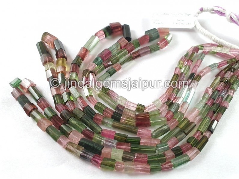 Tourmaline Step Cut Pipe Beads