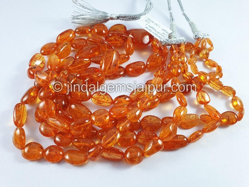 Mandarin Garnet Smooth Nuggets Beads