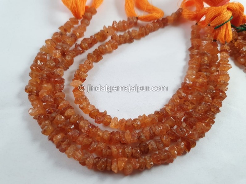 Mandarin Garnet Rough Nugget Beads