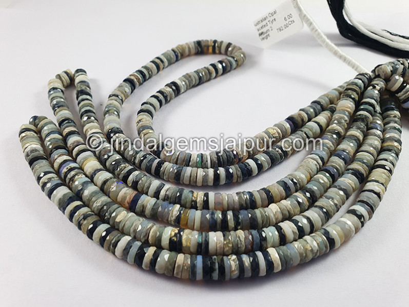 Australian Opal Faceted Tyre Shape Beads