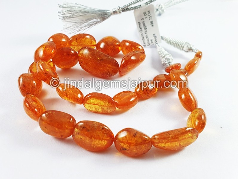 Mandarin Garnet Smooth Nuggets Beads