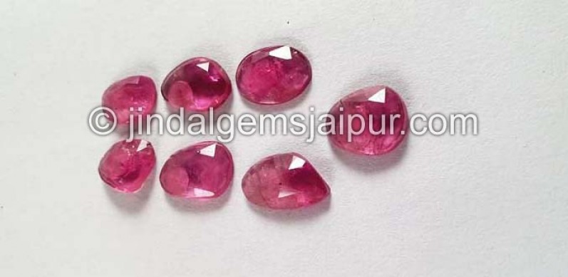 Rubelite Rose Cut Slices