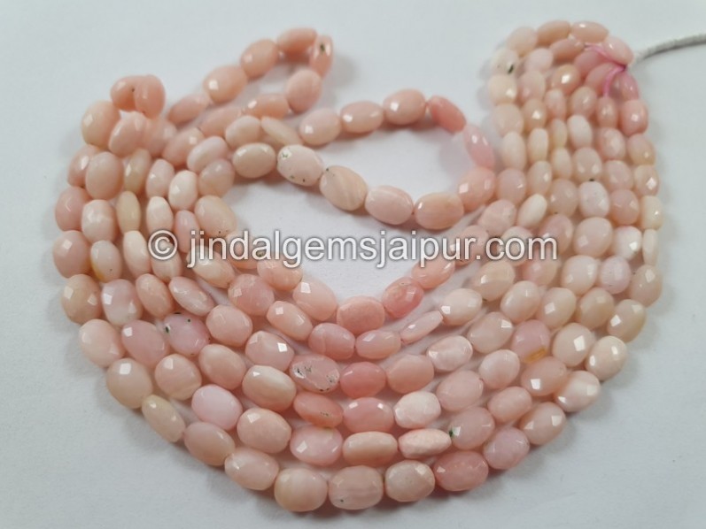 Pink Opal Shaded Faceted Oval Beads