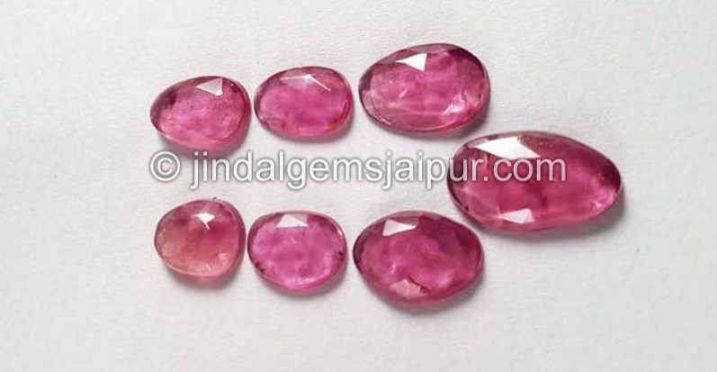 Rubelite Rose Cut Slices