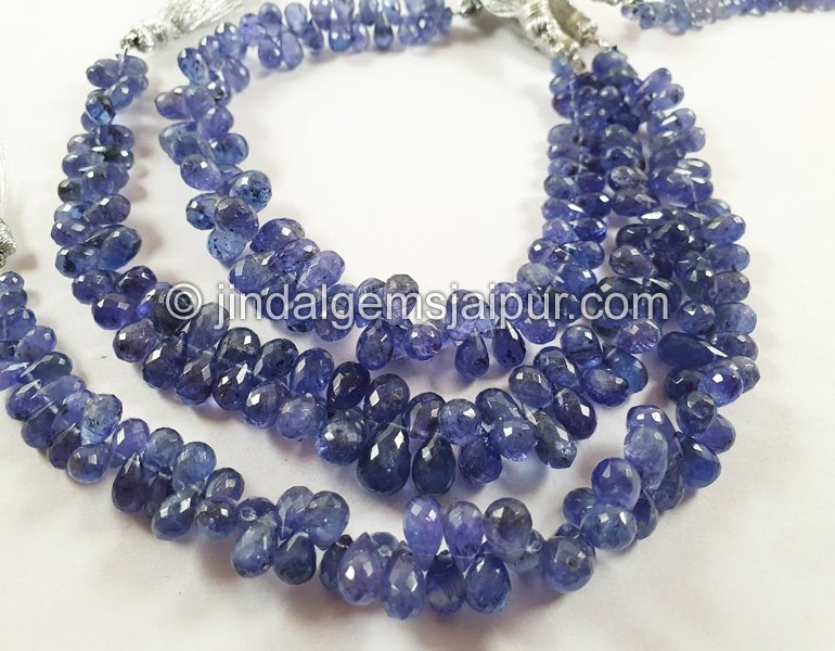 Tanzanite Faceted Drops Beads