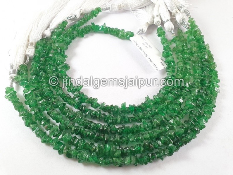 Tsavorite Smooth Chips Beads