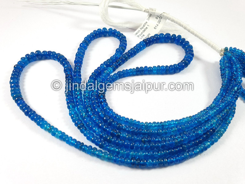 Neon Apatite Smooth Roundelle Shape Beads