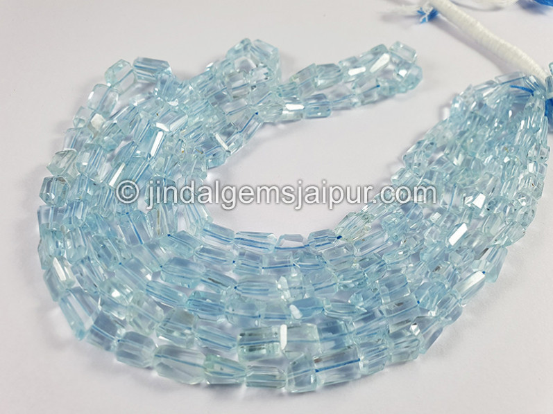 Sky Blue Topaz Faceted Nuggets Shape Beads