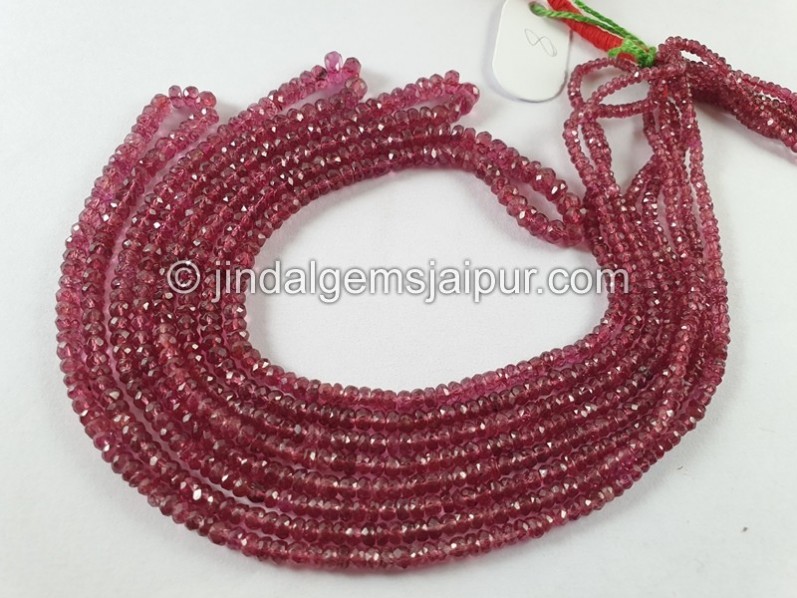 Red Spinel Faceted Roundelle Beads