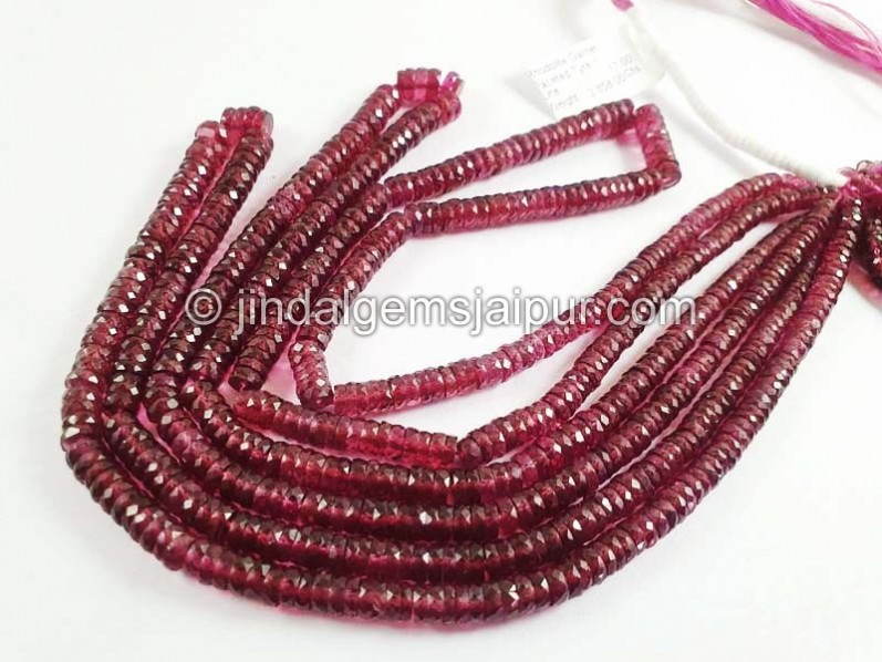 Rhodolite Garnet Faceted Tyre Beads