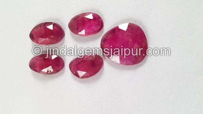 Rubelite Rose Cut Slices