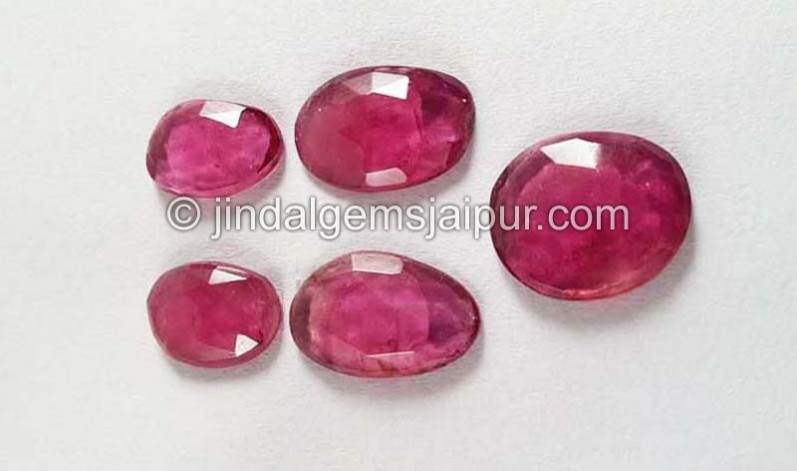 Rubelite Rose Cut Slices