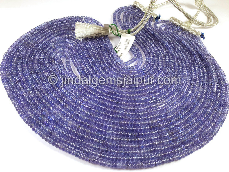 Tanzanite Smooth Roundelle Shape Beads