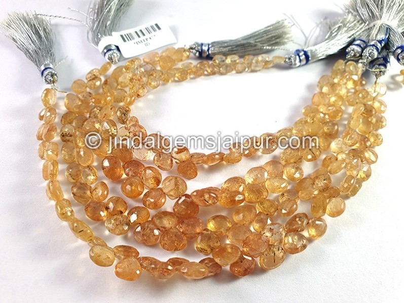 Imperial Topaz Faceted Heart Shape Beads