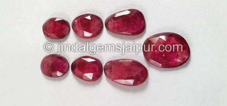 Rubelite Rose Cut Slices