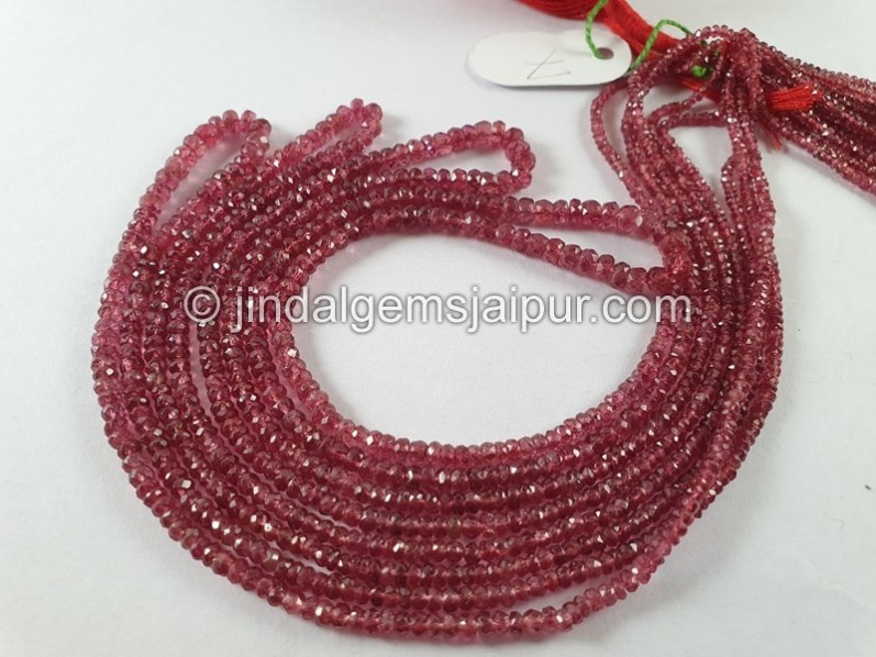 Red Spinel Faceted Roundelle Beads