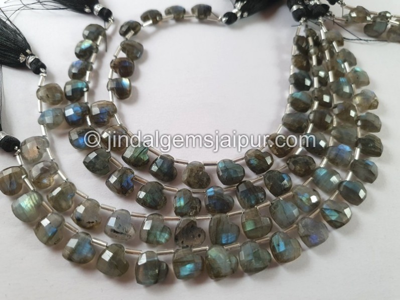 Labradorite Faceted Fancy Heart Beads