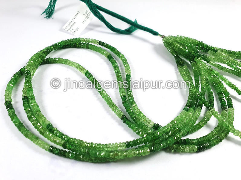 Tsavorite Faceted Roundelle Shape Beads