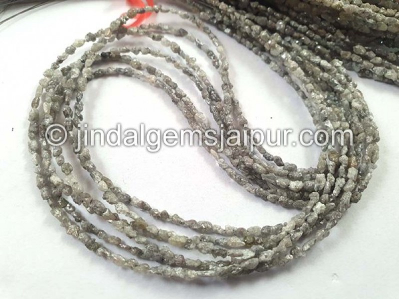 Grey Diamond Long Chips Beads