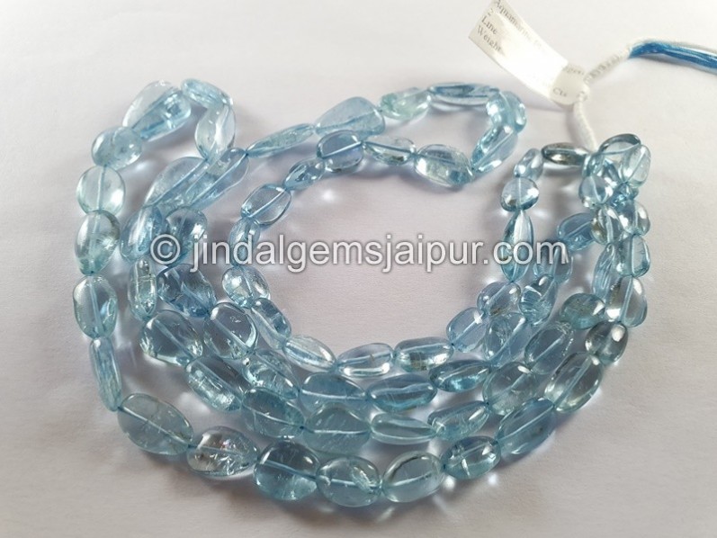 Aquamarine Plain Nuggets Beads