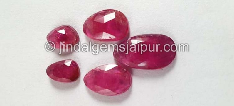 Rubelite Rose Cut Slices