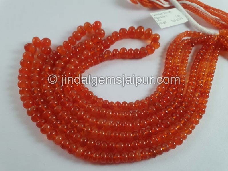 Carnelian Smooth Roundelle Beads