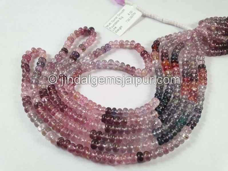 Multi Spinel Big Smooth Roundelle Beads