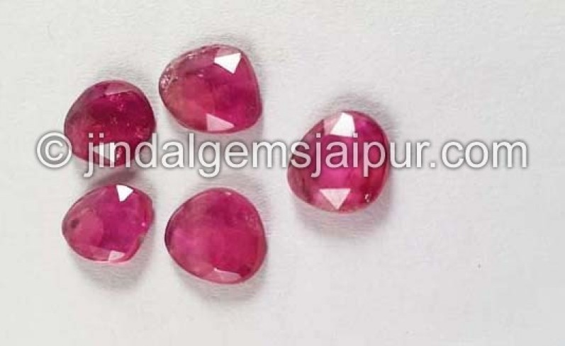 Rubelite Rose Cut Slices