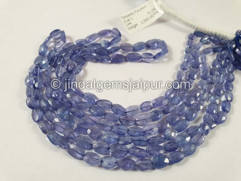 Tanzanite Faceted Oval Beads