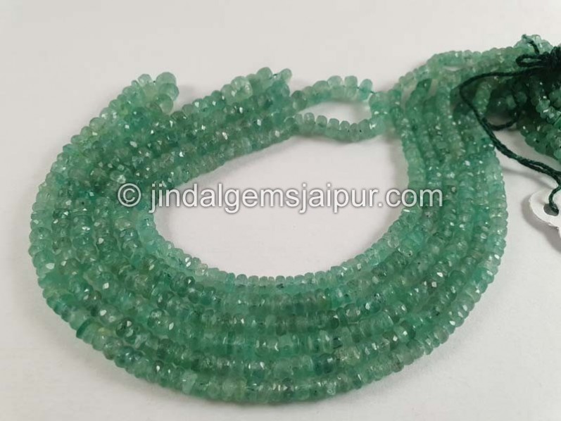 Emerald Faceted Roundelle Beads