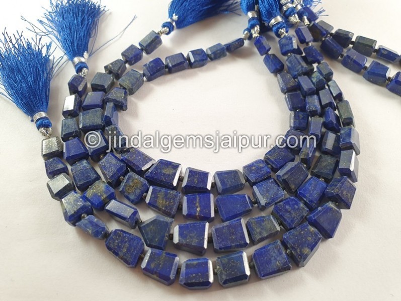 Lapis Faceted Nuggets Beads