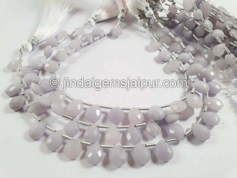 Yttrium Fluorite Faceted Pear Shape Beads