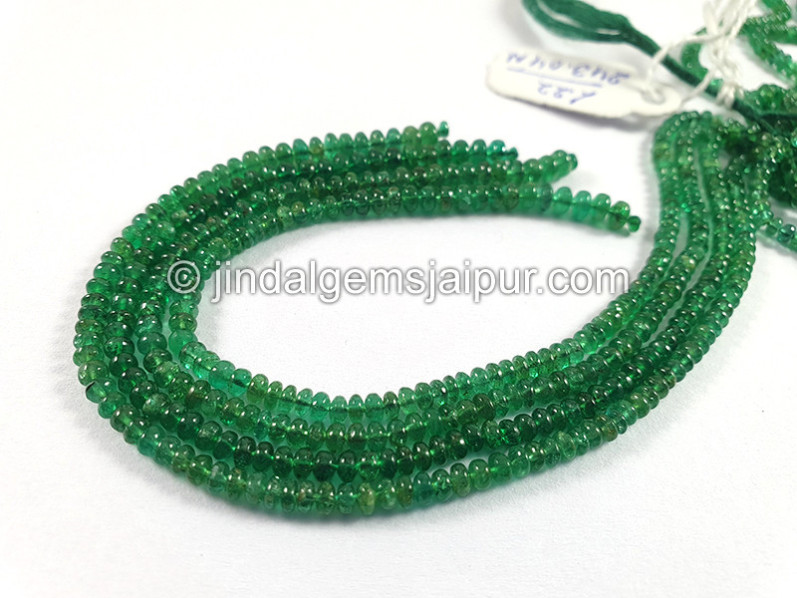 Emerald Smooth Roundelle Shape Beads