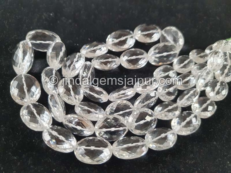 Crystal Quartz Faceted Oval Nuggets Beads