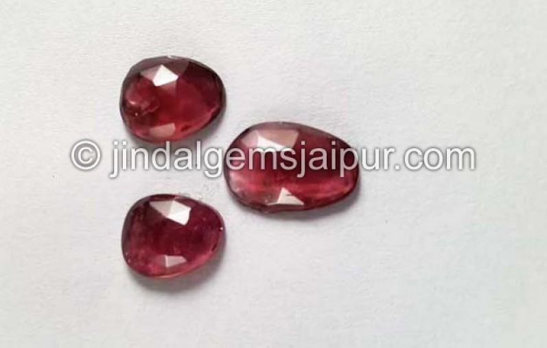 Rubelite Rose Cut Slices