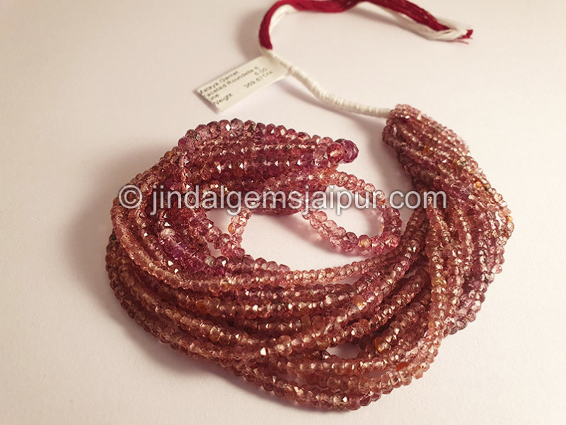 Malaya Garnet Faceted Roundelle Shape Beads