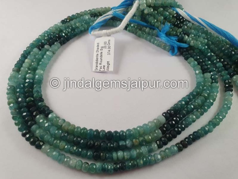 Grandidierite Faceted Roundelle Shape Beads