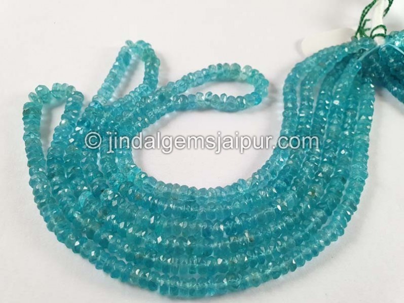 Sky Blue Apatite Big Faceted Roundelle Beads