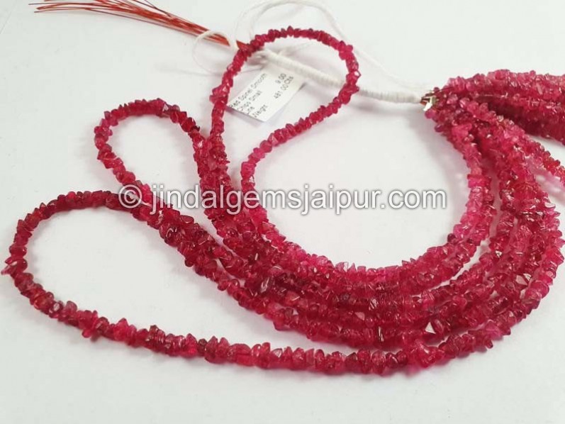 Red Spinel Smooth Chips Small Beads